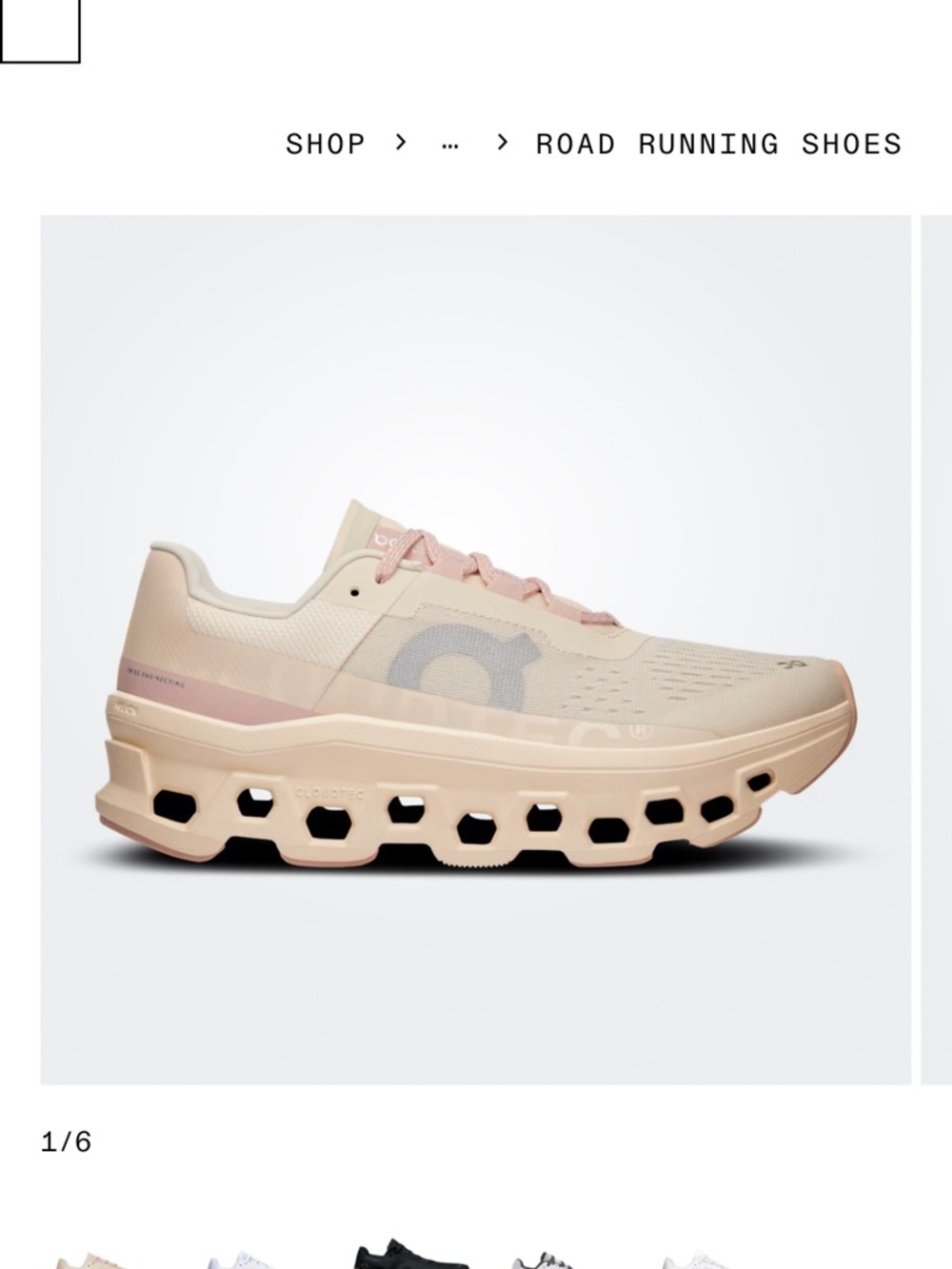 On Running Women's Cloudmonster Running Shoe — Beige Pink